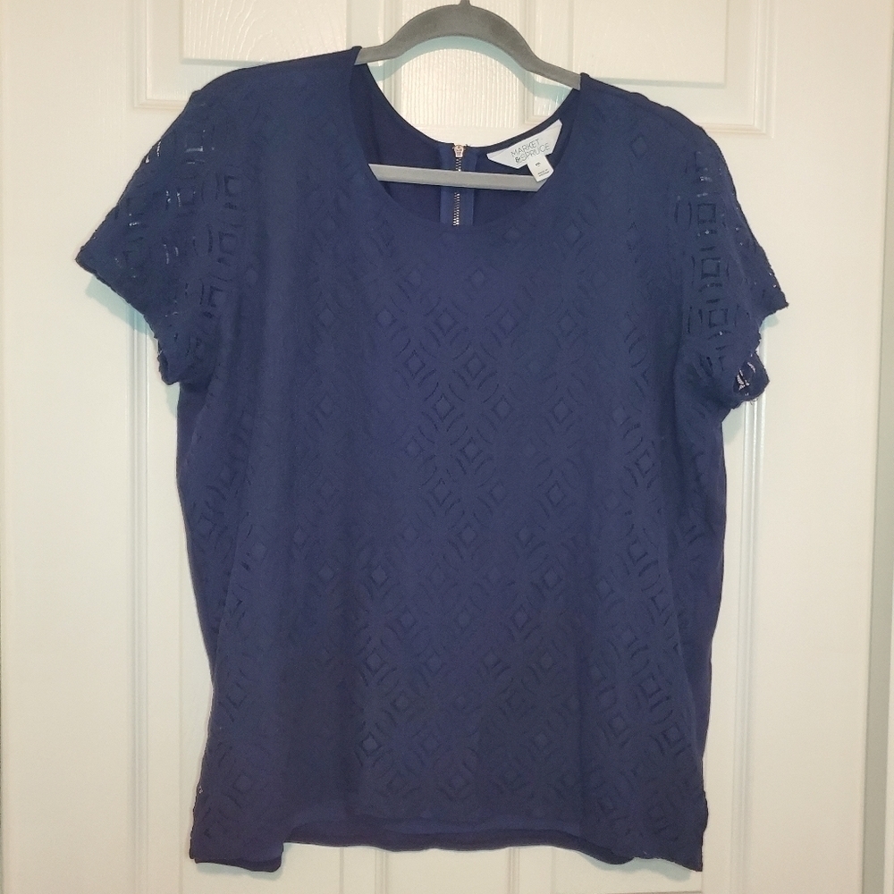 Market and Spruce Navy Top Sz XXL